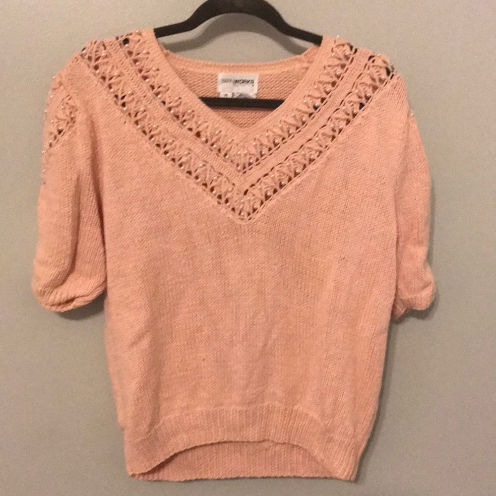 Vintage Light Pink Knit Sweater